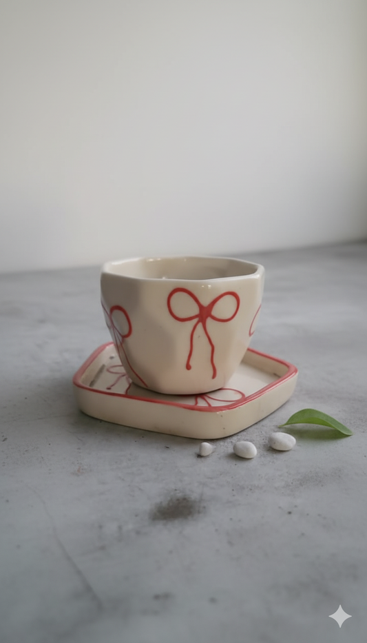 Knot Mug With Saucer