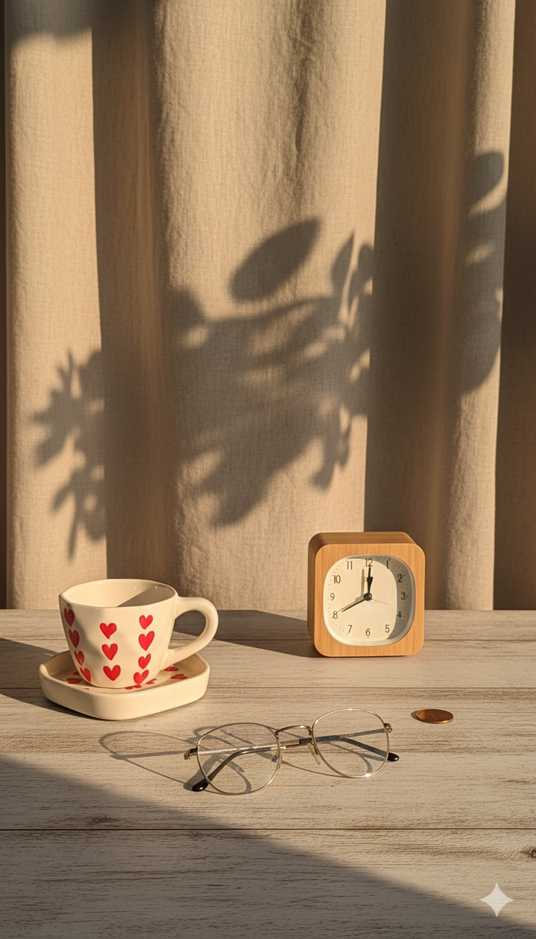 Red Heart Mug with Saucer