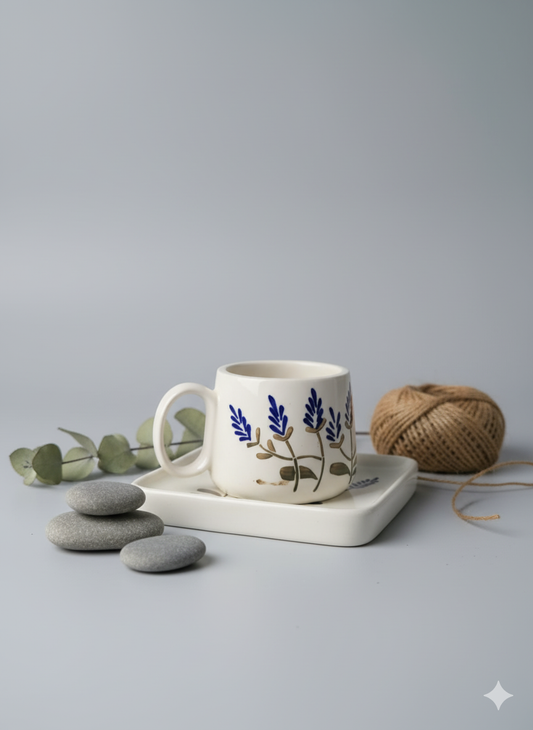 Lavender Mug With Saucer