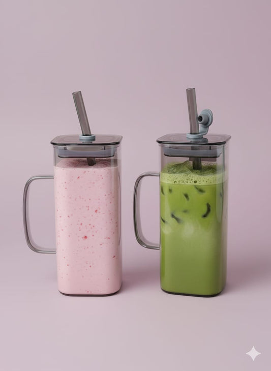 Square Glass Tumbler (Set of 2)