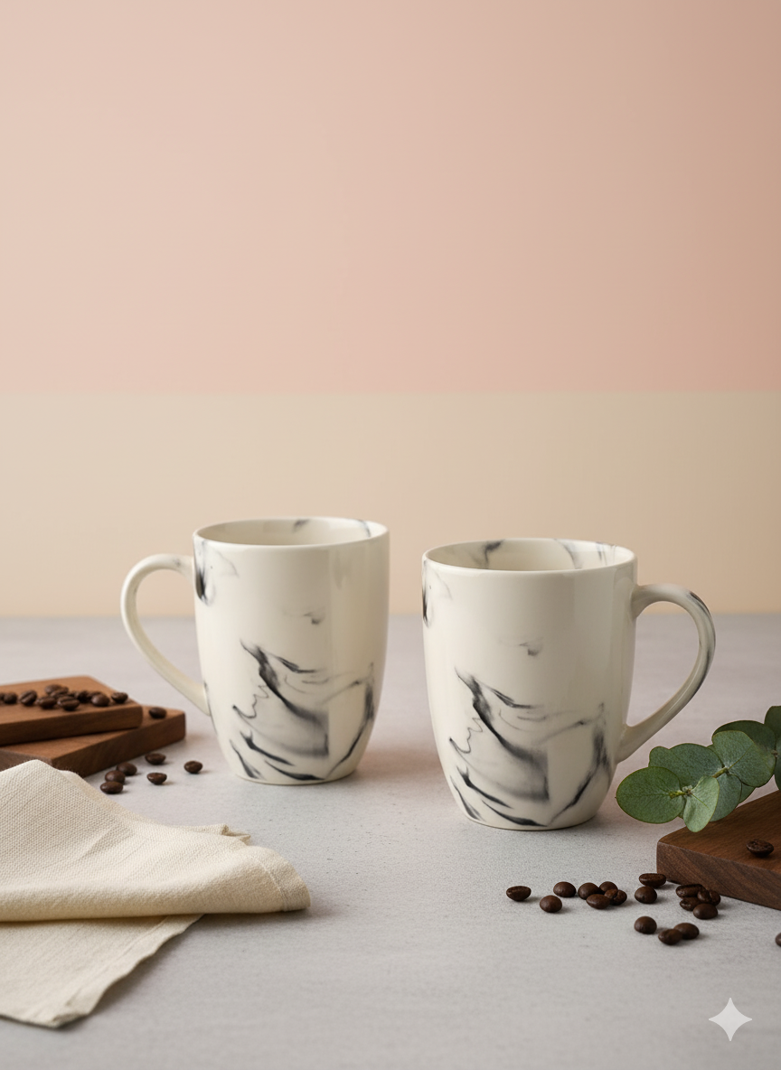 Classic Marble Pattern Mug (Set of 2)