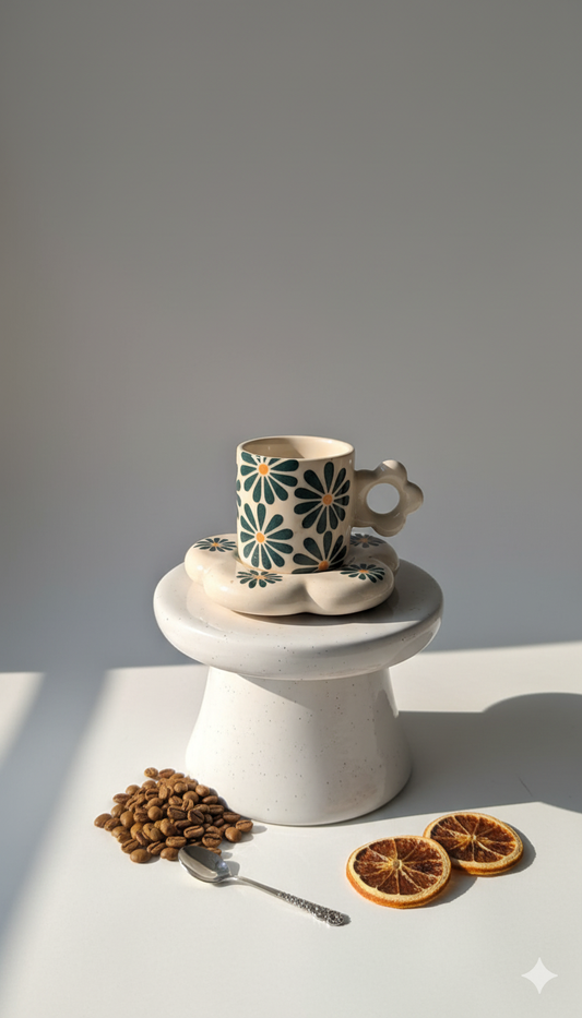 Daisy Mug and Saucer