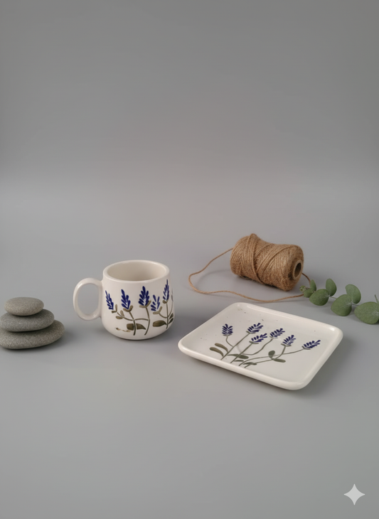 Lavender Mug With Saucer