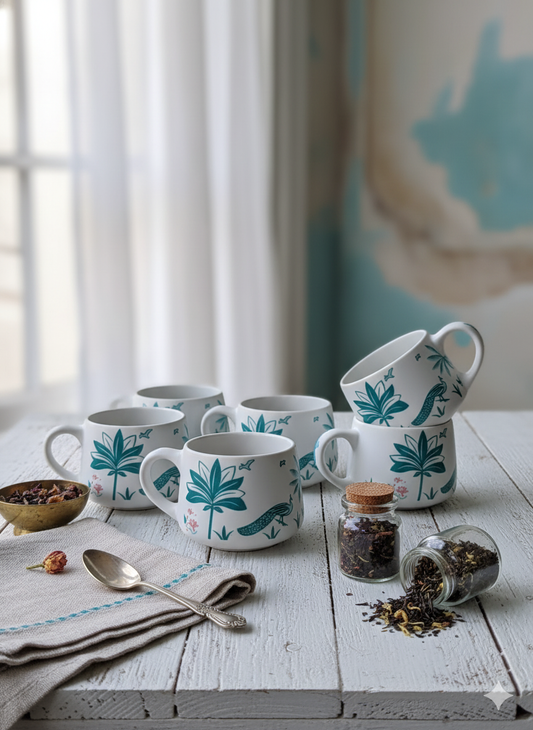 Motif Art Tea Cup Set