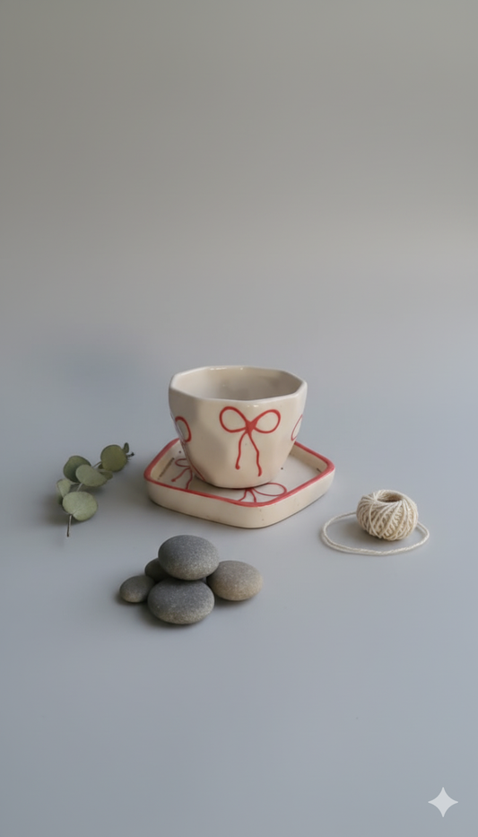 Knot Mug With Saucer