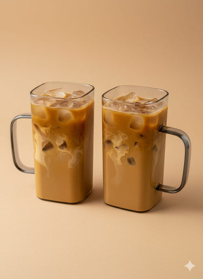 Square Glass Tumbler (Set of 2)