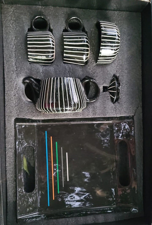 Striped Tea Set